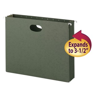 Smead Hanging File Pockets, 3-1/2 Inch Expansion, Letter Size, PAPER, 10 Per Box (64220) - 1 of 4