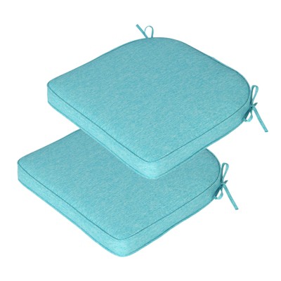Aoodor Outdoor Dining Chair Cushions Set of 2, Waterproof Patio Furniture Seat Cushions, Outdoor Chair Pads with Ties
