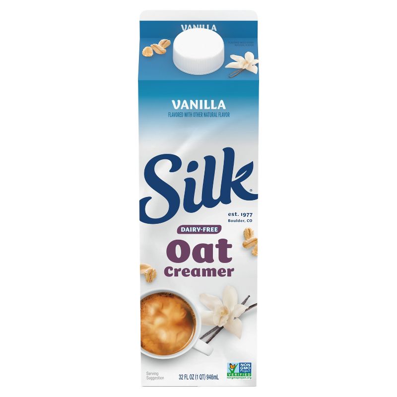 Silk The Vanilla One Dairy-Free Oatmilk Creamer - 32 fl oz (1qt), 3 of 11