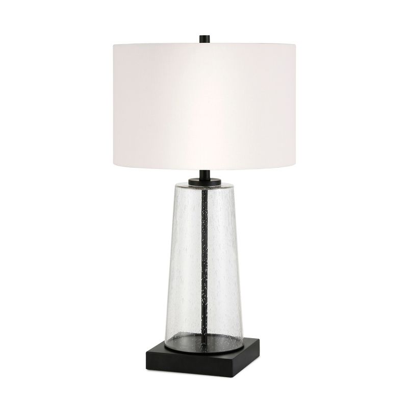 Hampton & Thyme 27.5" Tall Table Lamp with Fabric Shade Seeded Glass, 1 of 11