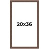 PosterPalooza | 20x36 Wide Barnwood Picture Frame, UV Acrylic, 6 Finishes - Grey, Brown, White, and Black - 2 of 4