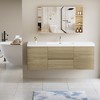 Bencmate Bathroom Storage Cabinets, Modern Wall-Mounted Bathroom Storage Vanity Cabinet, Soft Close Drawers, Brown, 59.06"*19.69"*22.44" - 2 of 4