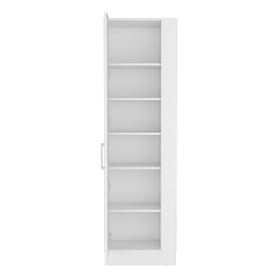White Tall Office Storage Cabinet with Adjustable Shelving