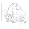 Vintiquewise Oval Willow Basket with Double Drop Down Handles - image 4 of 4