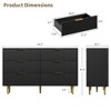 28"/56" WideFluted Dresser for Bedroom with 3/6 Drawers, Wooden Chest of Drawers with Metal Handle & Feet - 3 of 4