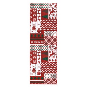 Washable Christmas Rugs, Patchworked Soft Non Slip Holiday Winter Decor Carpet, Home Decorative Rug for Living Room Bedroom - 1 of 4