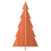 Aghana Digitals 80cm Rustic Solid Pine Wood Christmas Tree - Wax Brown, DIY-Friendly with Sturdy - 4 of 4
