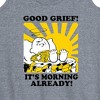 Women's - Peanuts - Its Morning Already Graphic Racerback Tank - 2 of 4