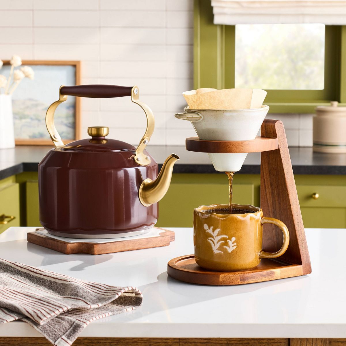 Large Teapot Red - Hearth & Hand™ with Magnolia - thumbnail 2