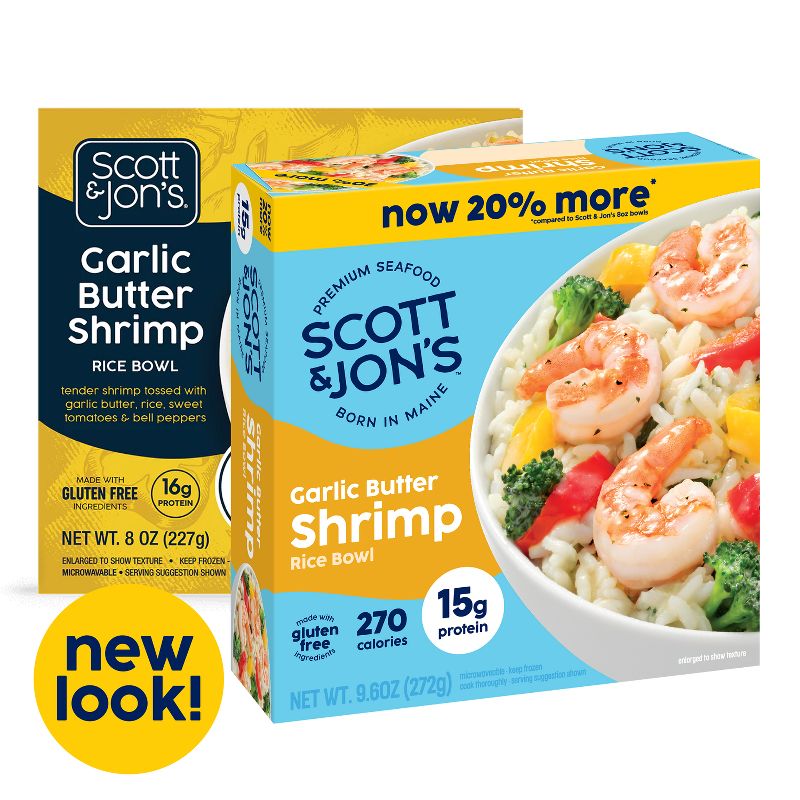 Scott &#38; Jon&#39;s Garlic Butter Shrimp Rice Bowl Frozen Meal - 9.6oz, 5 of 8