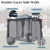 KTMBDW 10' x 10' Hardtop Gazebo, Aluminum Frame Gazebos with Polycarbonate Roof, Outdoor Metal Pavilion with Curtain and Netting for Patio, Lawn - 4 of 4