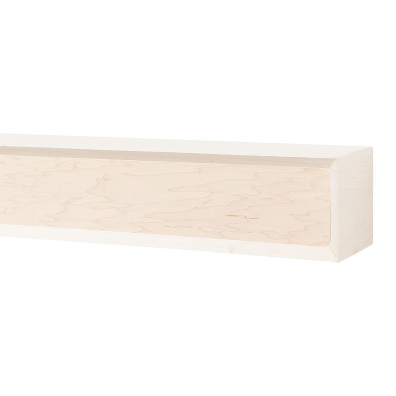 Modern Ember Autumn Wood Fireplace Mantel Shelf with Angled Corner Accents, 2 of 10