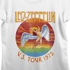 Led Zeppelin U.S. Tour 1975, Band Logo on White Short Sleeve Adult T-Shirt - 2 of 4