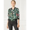 INSPIRE CHIC Women's Stand Collar Floral Prints Zip Up Lightweight Short Jacket - 4 of 4
