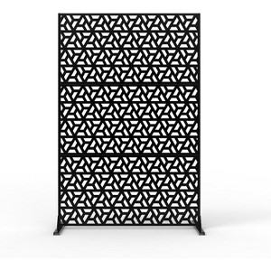 CuisinSmart Privacy Screen, Outdoor Decorative Panels with Stand, Planter Wall Metal Fence Panels, Modern Privacy Screen Fence Free Standing - 1 of 4