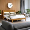 Galano Payne Luxe Platform Bed with Headboard in Oslo Oak, Black Oak, Concrete Gray, Dusty Gray Oak, Knotty Oak, Amber Walnut - 3 of 4