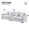 TiramisuBest 114.2" Upholstered Sofa with Console, Modular Sectional Sofa with Storage, Sideboard Buffet Style Design for Living Room - 4 of 4