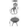 ACEPANO 5-Pieces Aluminum Patio Dining Coffee Table Set With Umbrella Hole-Black - 2 of 4