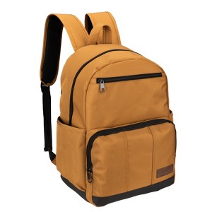 Wrangler 17" Industry Backpack for Mens Womens Kids, Classic Logo Water Resistant Casual Daypack with Padded Laptop Notebook Sleeve - 1 of 4