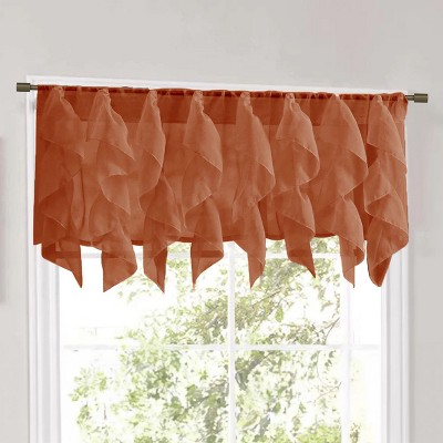 Sheer Voile Vertical Ruffle Window Kitchen Curtain by Sweet Home Collection®