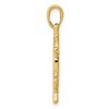 Black Bow Jewelry 14k Yellow Gold 3Dimensional Ship's Wheel Pendant - 2 of 4