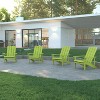 Emma and Oliver 4 Pack Outdoor All-Weather Poly Resin Wood Adirondack Chairs - 2 of 4