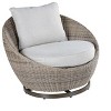 FIONECA 3-Piece Outdoor Wicker Swivel Chair Set with Side Table, Fully Assembled - 3 of 4