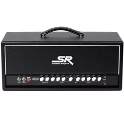 Monoprice SB20 50-Watt All Tube 2-channel Guitar Amp Head with Spring Reverb, Clean and Overdrive Channels, Powerful & Adaptable - Stage Right Series
