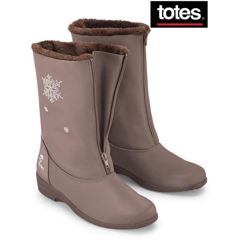 Collections Etc Totes Snowflake Boot Wide Widths, 4 of 5