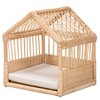 bali & pari Pieta Modern Bohemian Natural Brown Rattan Pet Bed - 2 of 4