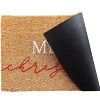Merry Christmas Mistletoe Coir Doormat Red - 4 of 4