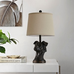 GTCLIGHTING Mid Century Table Lamp for Bedroom,24.25" Black Dog Head Design Bedside Lamp for Living Room Nightstand - 1 of 4