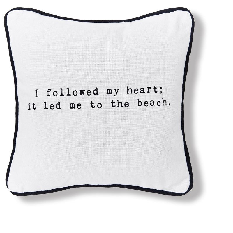 C&F Home I followed my heart to the beach 10" x 10" Printed Throw Pillow, 1 of 3