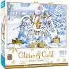 MasterPieces Glitter & Gold Snowman's Shimmer Christmas 1000 Piece Jigsaw Puzzle for Adults - 2 of 4