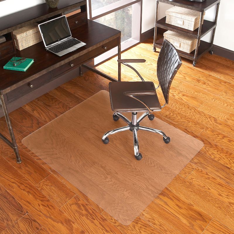 3'x4' Rectangle Solid Office Chair Mat Clear - Emma and Oliver, 3 of 5