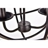 Elegant Lighting Octavia Collection Pendant D14 H15 Lt:3 Dark brown Finish - 3 of 4