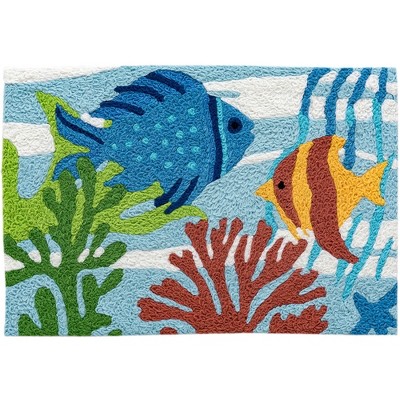 Jellybean Colorful Sea Doormat, 20" x 30" – Bright Ocean-Inspired Accent Rug for Coastal Entryways or Outdoor Spaces