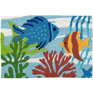 Jellybean Colorful Sea Doormat, 20" x 30" – Bright Ocean-Inspired Accent Rug for Coastal Entryways or Outdoor Spaces - 1 of 3