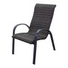 Courtyard Casual Santa Fe 5 pc Square Fire Pit Set with Wicker Chairs  Includes One Square Fire Pit and Four Wicker Chairs - 4 of 4