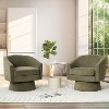 360°Modern Swivel Accent Sofa Chair,Cozy Round Chenille Fabricm,Round Armchair Single Sofa with Arms, for Living Room - 3 of 4
