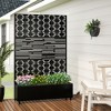 Lirago Iron Arch Mobile Planter Box (1-Piece)-Raised Garden Bed Elevated Planter with Trellis Privacy Screen 38 Gallon Capacity - 2 of 4
