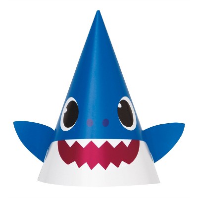 Baby Shark 8ct Wearable Party Accessory Hats