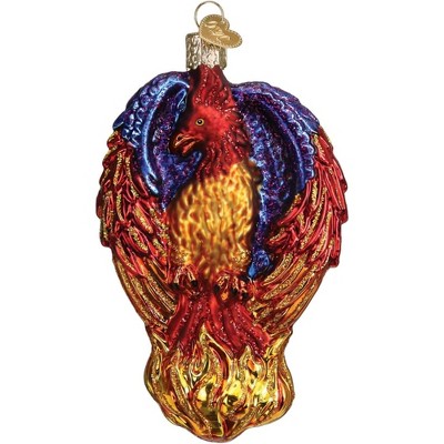 Old World Christmas Glass Blown Ornament, Fiery Phoenix