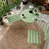 Yardgrace 3-Piece Steel Folding Bistro Set, Foldable Patio Furniture Set with Premium Frame, Outdoor Bistro Table - 2 of 4