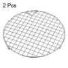 Unique Bargains Stainless Steel Round Cross Wire Barbecue Grill with Legs - 3 of 4