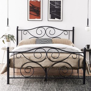 VECELO Bed Frame with Headboard and Footboard - 1 of 4