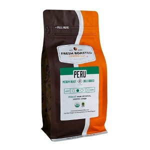 Fresh Roasted Coffee, Organic Peruvian Coffee, Medium Roast Whole Bean - 12oz - 1 of 4
