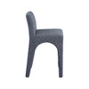 Meridian Furniture,Gramercy Blue Linen Textured Fabric Stool - 4 of 4