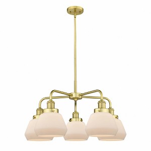 Fulton - 5 Light Stem Hung Chandelier In Art Deco Style-13.5 Inches Tall and 24.5 Inches Wide - 1 of 1