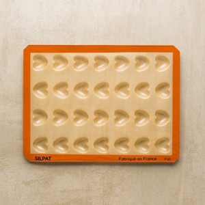 Silpat #1 Non-Stick Mold, Handcrafted in France Since 1965, Trusted by Chefs, Certified Food Safe (28 Mini Hearts Mold) - 1 of 4
